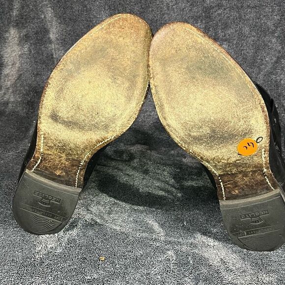Justin Mens Roper Cowboy Boots  Size 8.5 Black Leather - Picture 6 of 7